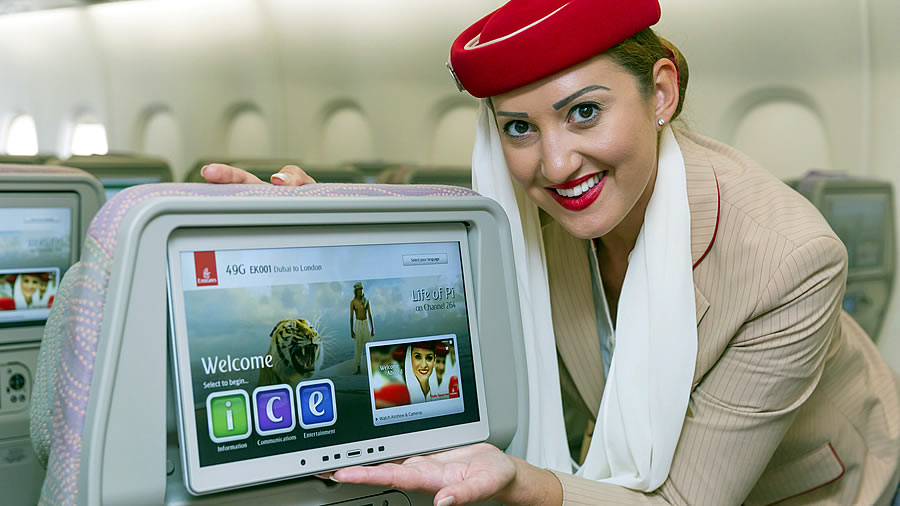 Emirates gana el premio al Mejor Entretenimiento a Bordo