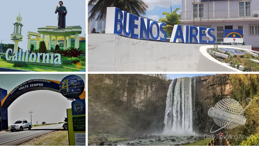 -Brasil cuenta con muchas ciudades que copian los nombres de pases extranjeros o de otras ciudades-
