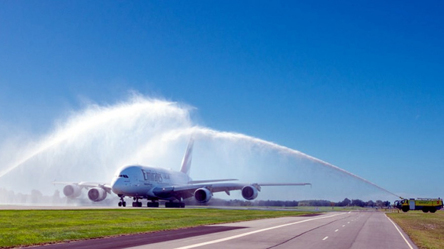 -Emirates llega nuevamente a Christchurch con el A380-