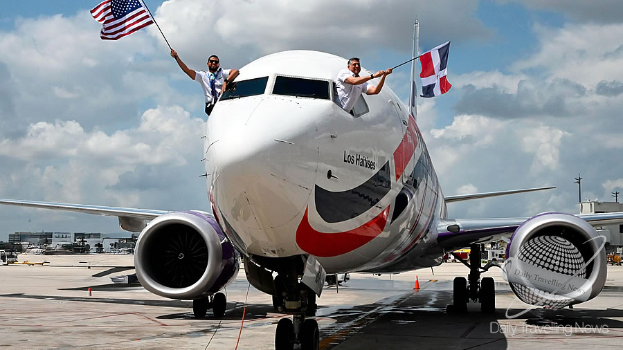 -Arajet Airlines realizó histórico primer vuelo a los Estados Unidos-