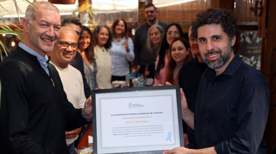 -Mar de las Pampas recibió su certificado como candidata a los Best Tourism Villages 2026-