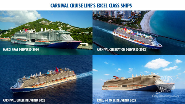 Carnival Corporation ordena el cuarto barco de la clase Excel para Carnival Cruise Line
