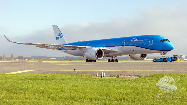 KLM realiz� el primer vuelo de un Airbus A350 a Toronto